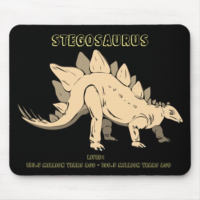Stegosaurus Dinosaur Mouse Pad (Front)