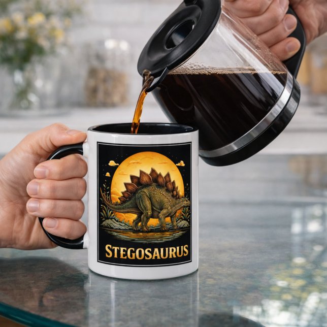 Stegosaurus Dinosaur Prehistoric Moon Mug (Creator Uploaded)