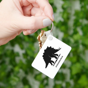 Stegosaurus Dinosaur Silhouette Keychain