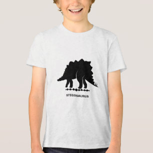 Stegosaurus Dinosaur Silhouette Tri-Blend Shirt