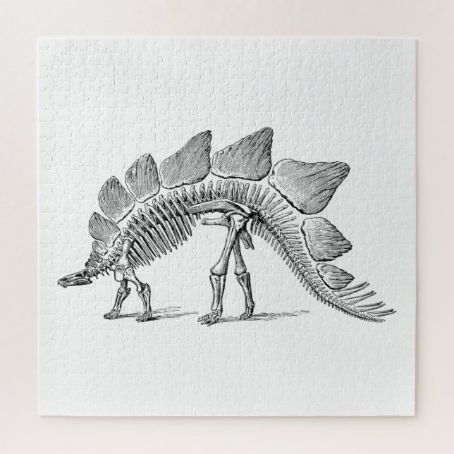 Stegosaurus Dinosaur Skeleton Fossil Jigsaw Puzzle (Vertical)