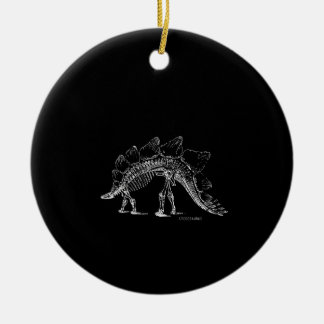 stegosaurus dinosaur skeleton nerdy biology gift ceramic tree decoration