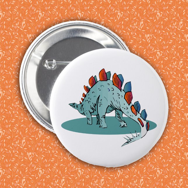 Stegosaurus Dinosaur Young Paleontologist 6 Cm Round Badge (Creator Uploaded)