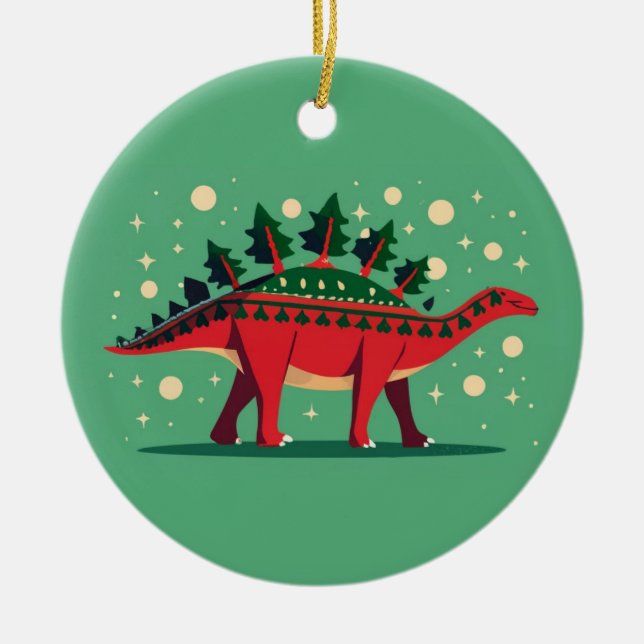 Stegosaurus Evergreen Delight Ornament (Front)