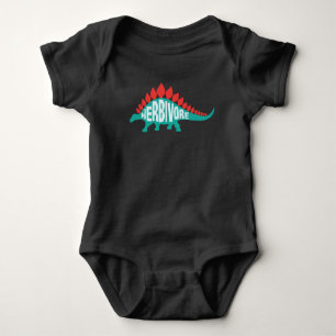 Stegosaurus Herbivore Dinosaur Baby Bodysuit