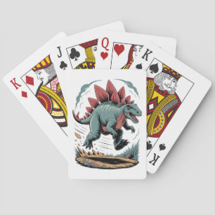 Stegosaurus on the run playing cards
