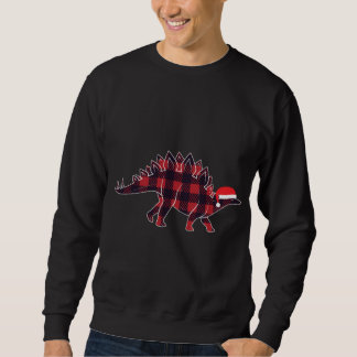 Stegosaurus Santa Hat Christmas Dinosaur Lover Gif Sweatshirt
