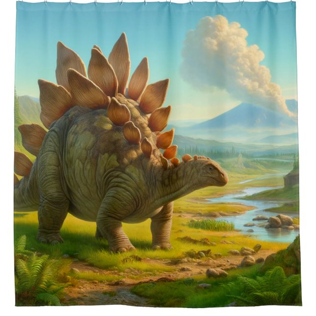 Stegosaurus    shower curtain (Front)