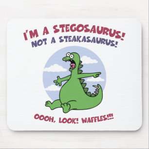 Stegosaurus - Waffles Mouse Pad
