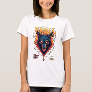 Steidon Skull – Flaming Wolf Head Tee