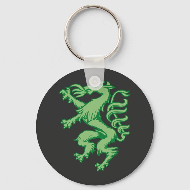Steiermark Grün Wappen Panther Illustration Key Ring (Front)