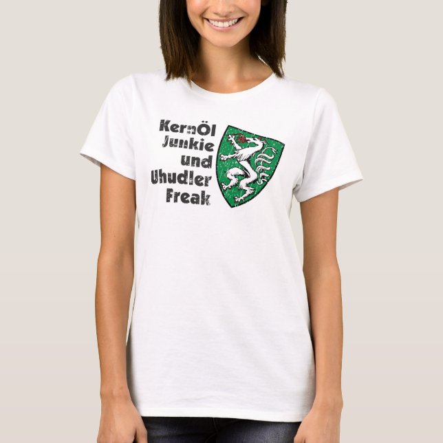 Steiermark Kernöl Junke Uhudler Freak T-Shirt (Front)