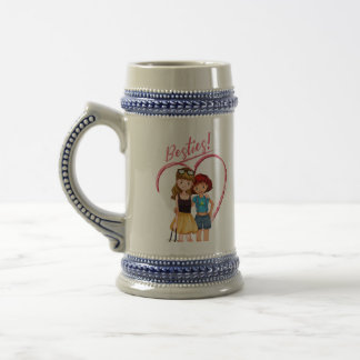 Stein, 22 oz For besties and best friends girls Beer Stein