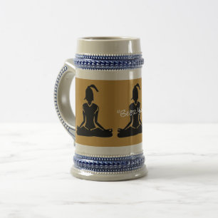 Stein -Beer Yoga Stein w/Gold & Blue