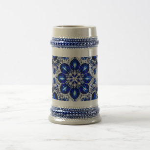 Stein Mug with Blue White Colours Design