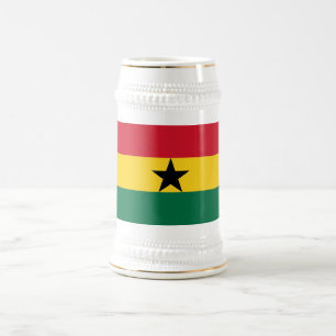 Stein Mug with Flag of Ghana