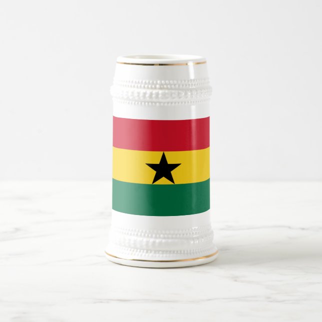 Stein Mug with Flag of Ghana (Center)