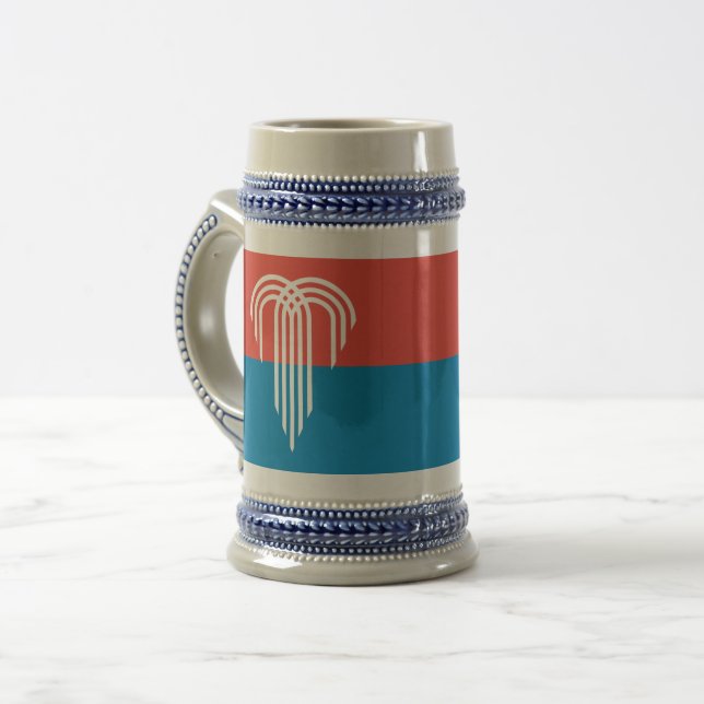 Stein Mug with Flag of Kansas City, Missouri (Front Left)