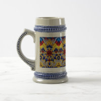 Stein Mug with Romanian Colours Design