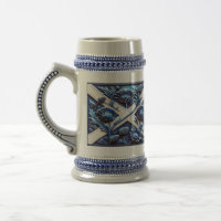 Stein Mug with Scottish Thistles Design