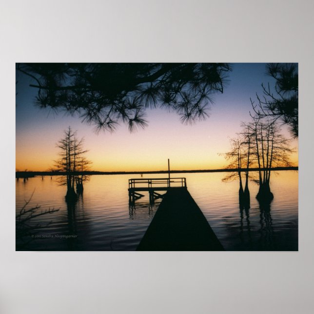 Steinhagen Reservoir Sunset Poster (Front)