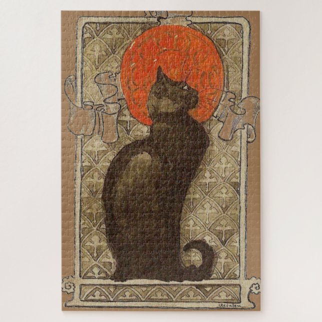 Steinlein Cat Art Nouveau Advertisement Animals Jigsaw Puzzle (Vertical)