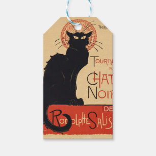 Steinlen Art Nouveau Chic Black Cat Vintage Print Gift Tags