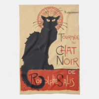 Steinlen Art Nouveau Chic Black Cat Vintage Print