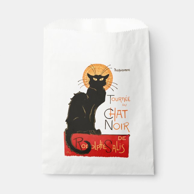 Steinlen Black Cat Classic French Artwork  Favour Bags (Front)