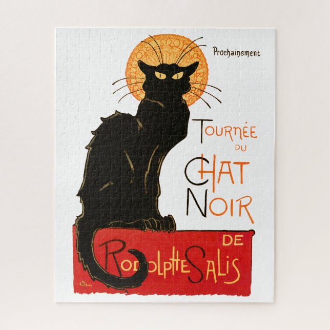 Steinlen Black Cat Classic French Artwork  Jigsaw Puzzle (Vertical)