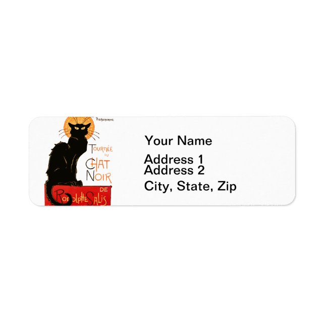 Steinlen Black Cat Classic French Chat Noir Poster (Front)