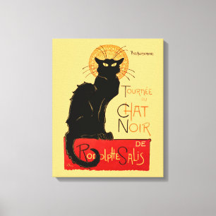 Steinlen Black Cat Classic French Chat Noir Poster Canvas Print