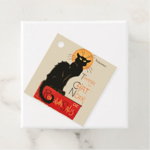 Steinlen Black Cat Classic French Chat Noir Poster Favour Tags