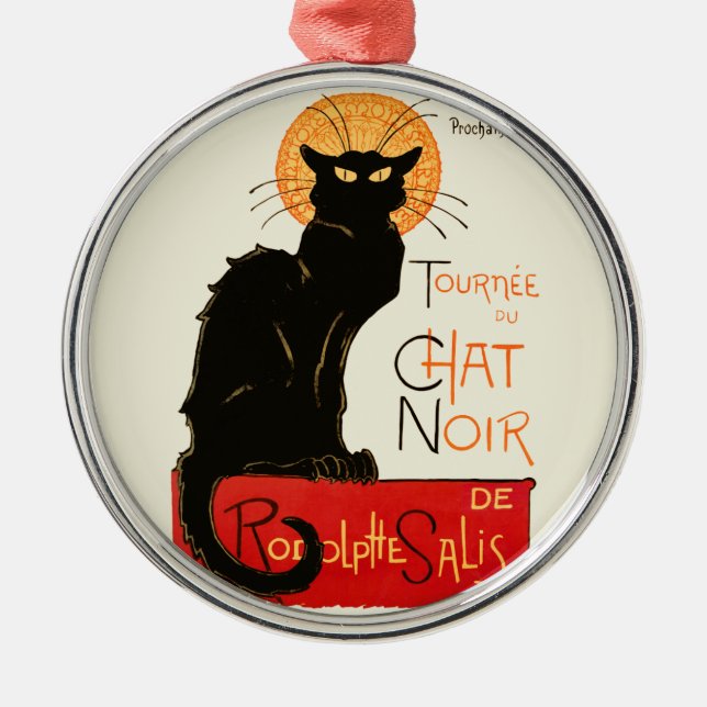 Steinlen Black Cat Classic French Chat Noir Poster Metal Tree Decoration (Front)