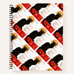 Steinlen Black Cat Classic French Chat Noir Poster Notebook