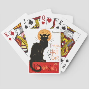 Steinlen Black Cat Classic French Chat Noir Poster Playing Cards