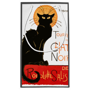 Steinlen Black Cat Classic French Chat Noir Poster Small Gift Bag