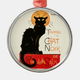 Steinlen Black Cat Metal Tree Decoration
