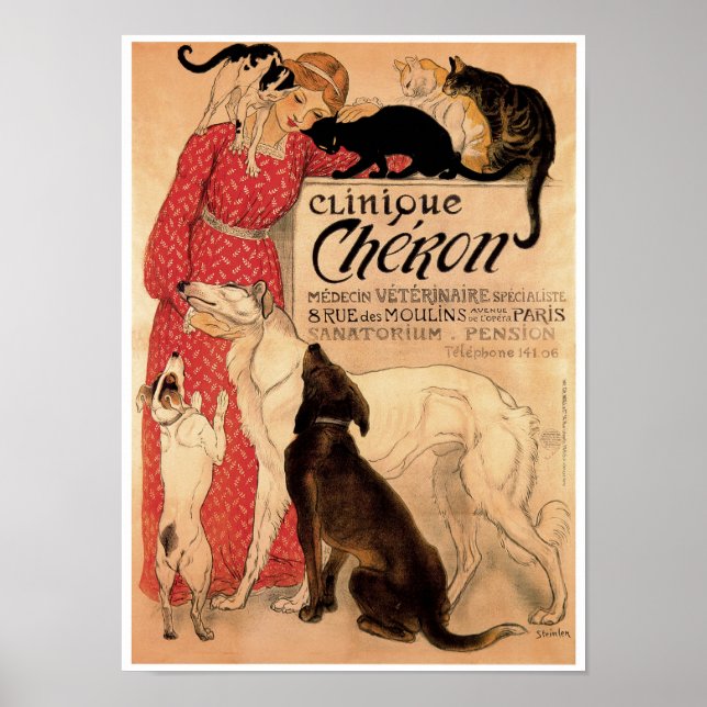 Steinlen's Vintage Clinique Chéron - Print (Front)