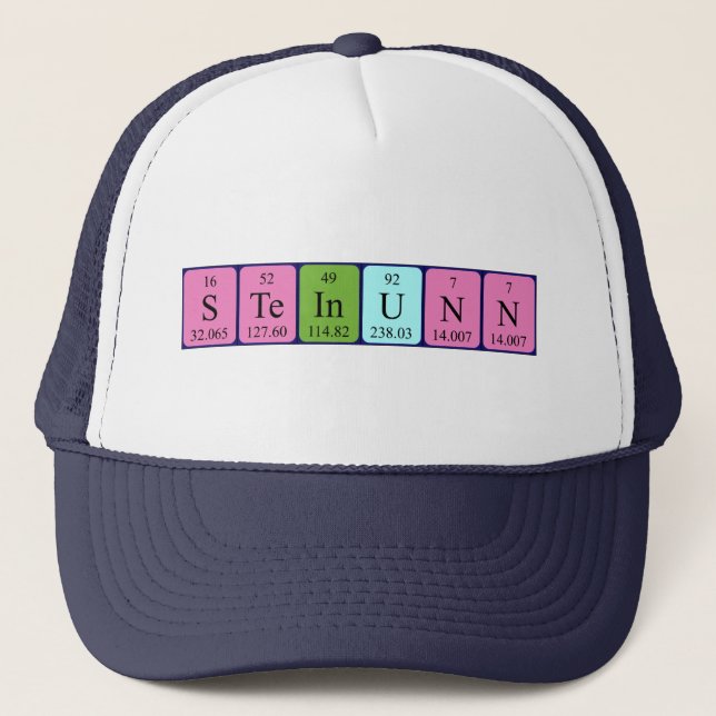 Steinunn periodic table name hat (Front)