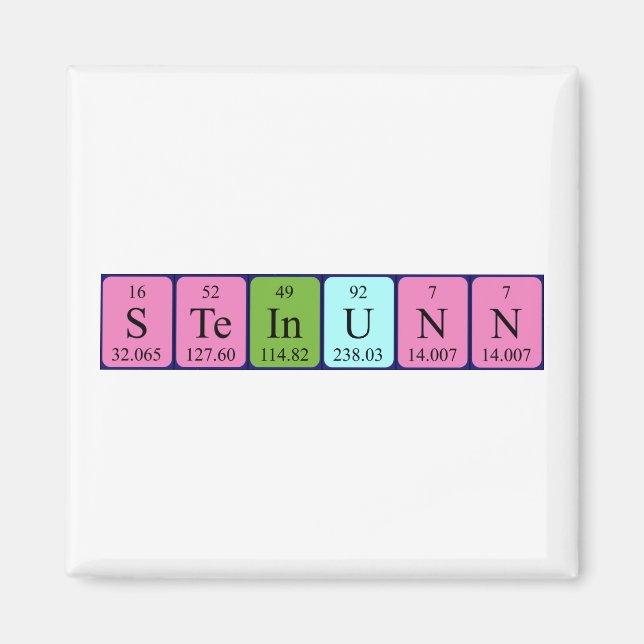 Steinunn periodic table name magnet (Front)