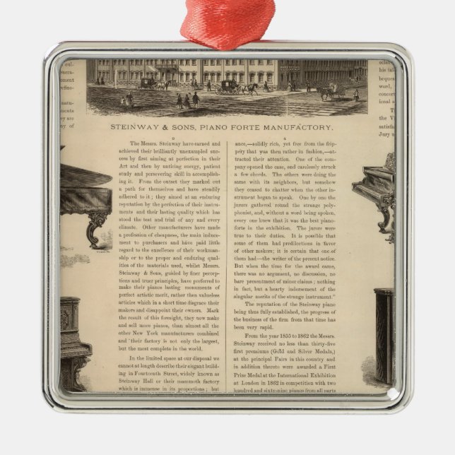 Steinway and Sons, Piano Manufacutrers Metal Tree Decoration (Front)