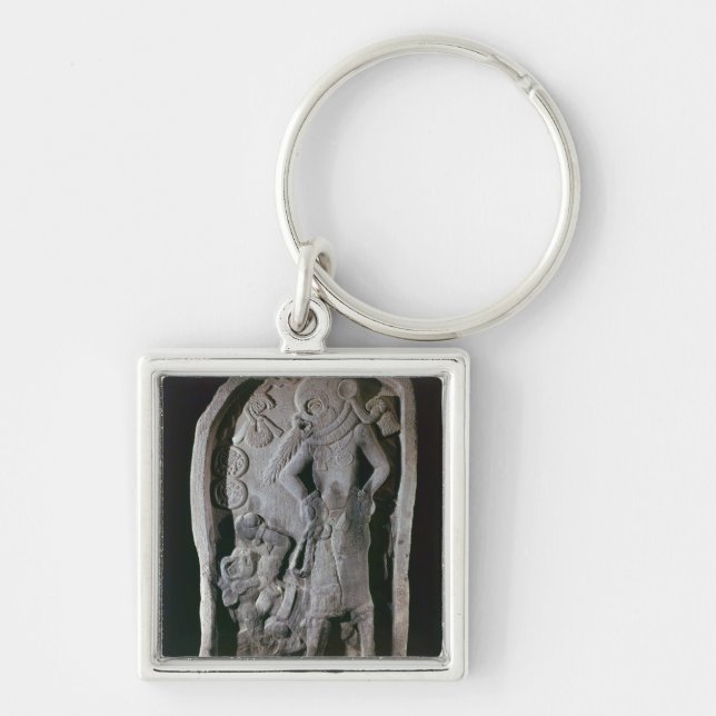 Stela depicting a ball player, from Guatemala Key Ring (Front)