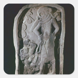 Stela depicting a ball player, from Guatemala Square Sticker