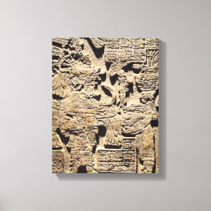 Stela depicting a High Priest and a Woman Canvas Print
