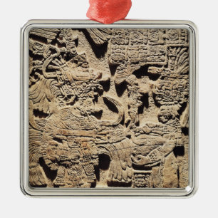 Stela depicting a High Priest and a Woman Metal Tree Decoration