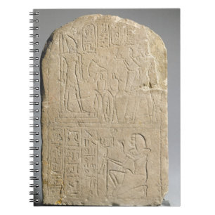 Stela depicting Ramesses II offering incense to hi Spiral Notebook