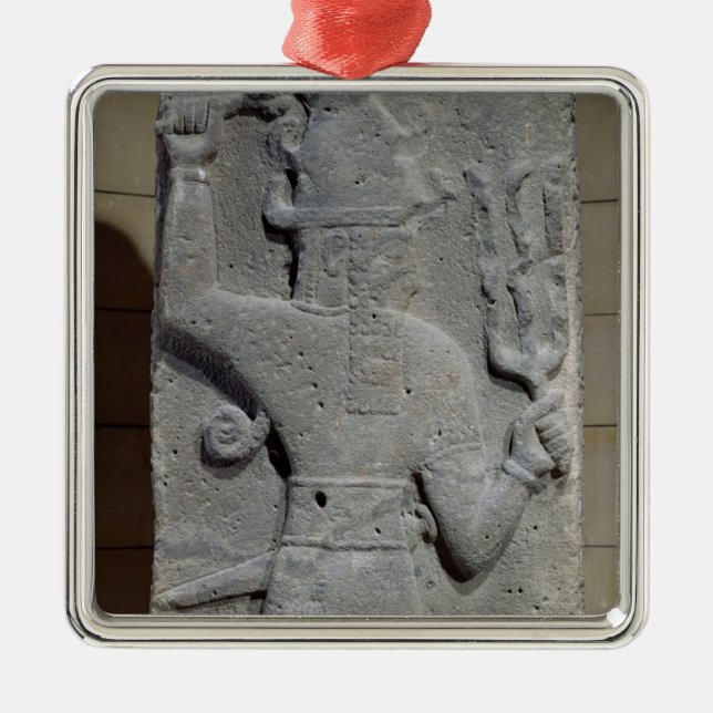 Stela of Teshub, Syrian storm god Metal Tree Decoration (Front)