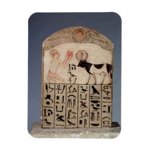 Stela to the Apis bull (painted limestone) Magnet