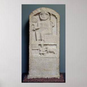Stele dedicated to Saturn, from El-Ayaida Poster